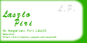 laszlo piri business card