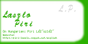 laszlo piri business card